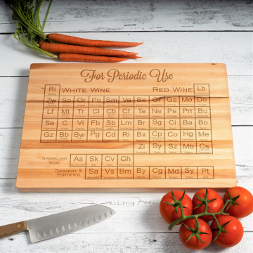 Periodic Wine Table | Personalized Engraved Cutting Board